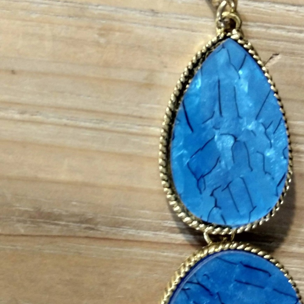 Blue panel statement necklace - Picture 6 of 6